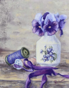 floral Still Life pastel painting by Lorraine Roberts