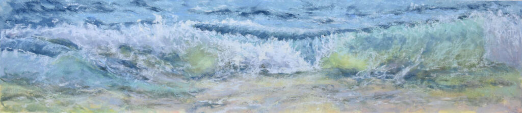 Coastal seascape painting for a calm mood.