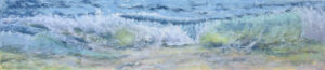 Coastal seascape painting for a calm mood.