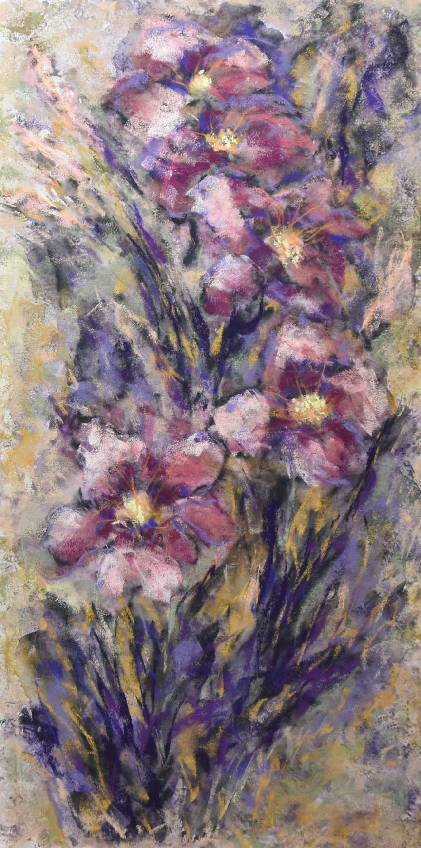 Floral painting of daylilies by Lorraine Roberts